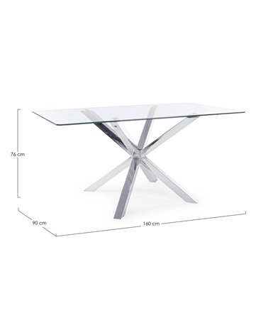 MESA MAY RECT VIDRIO PATA ACE 160X90X75H