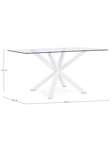 MESA MAY RECT. PATA BLANCA 160X90