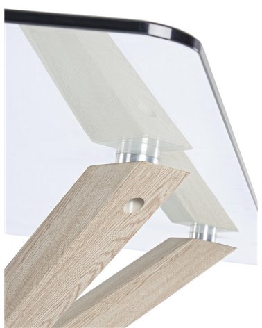 MESA MAY RECT. VIDRIO PATA NAT. 160X90