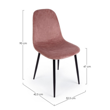 IRELIA PINK VELVET CHAIR