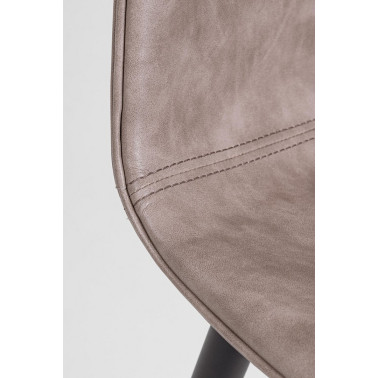 SILLA KYRA PU BEIGE VINT. ESTRUCT. NEGRO