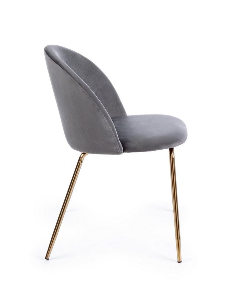 SILLA TANYA TERCIOPELO GRIS OSC