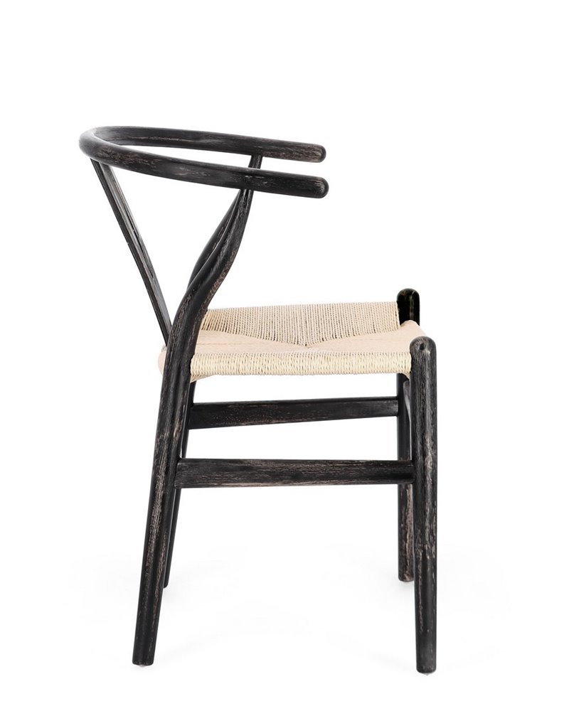 SILLA ARTEMIA NEGRO-NATURAL