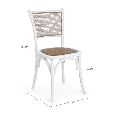 SEDIA CARRELLINO BIANCO
