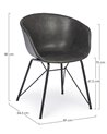 SILLA WARHOL PU ANTRACITA VINTAGE