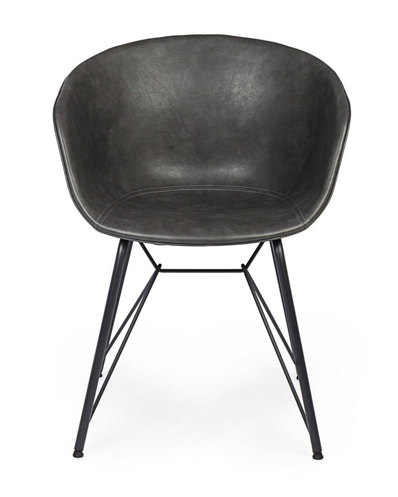 SILLA WARHOL PU ANTRACITA VINTAGE