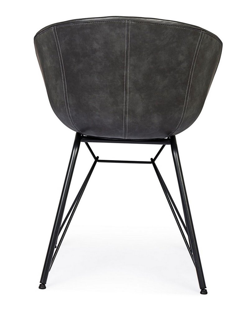 SILLA WARHOL PU ANTRACITA VINTAGE