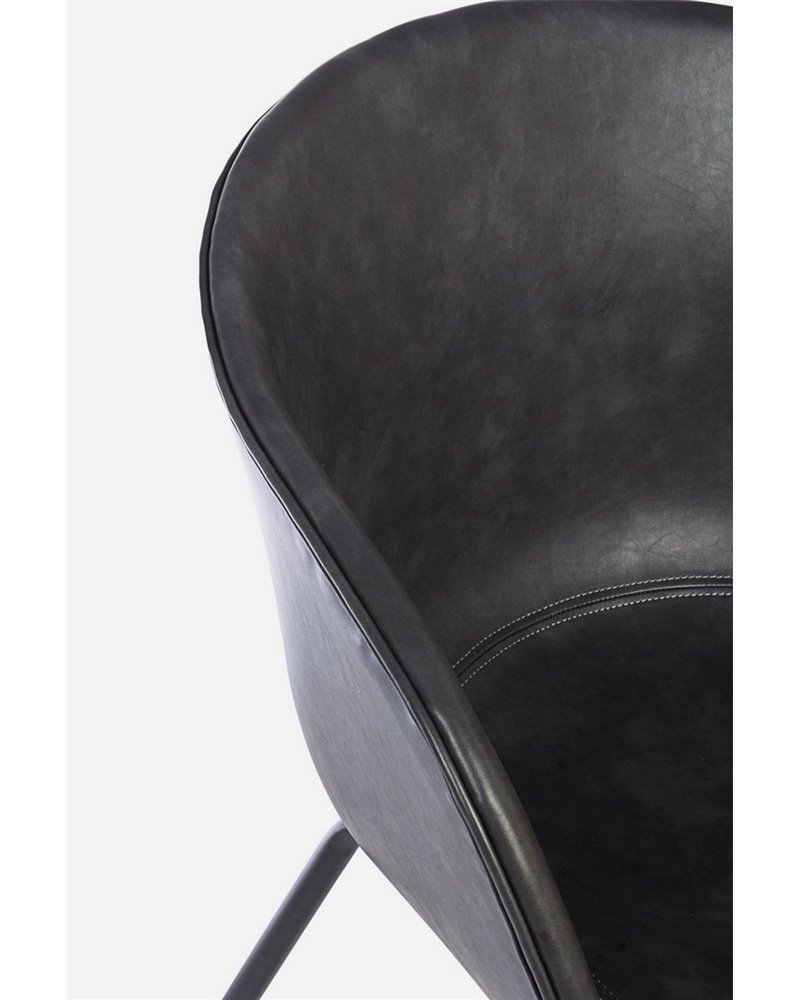 SILLA WARHOL PU ANTRACITA VINTAGE
