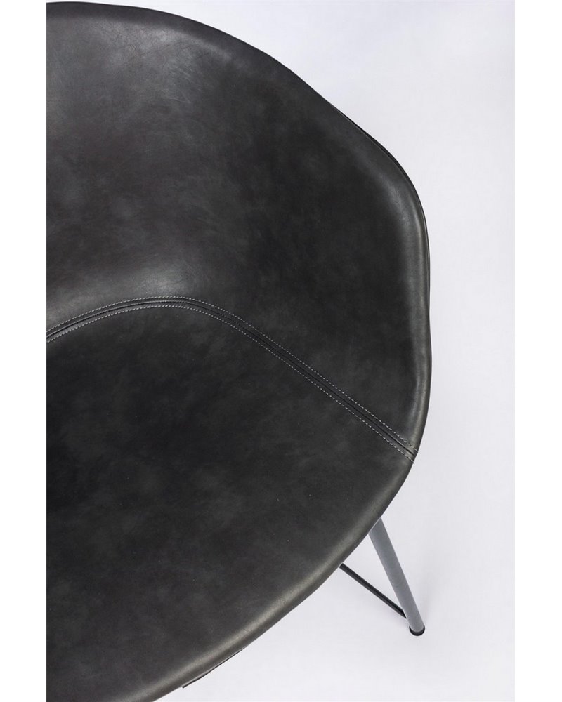 SILLA WARHOL PU ANTRACITA VINTAGE