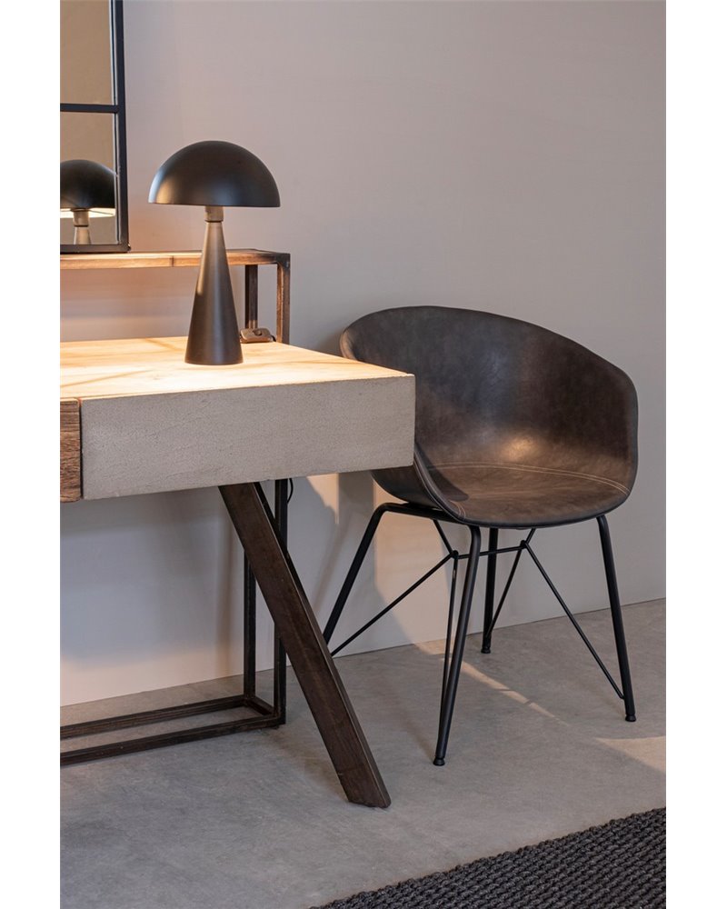 SILLA WARHOL PU ANTRACITA VINTAGE