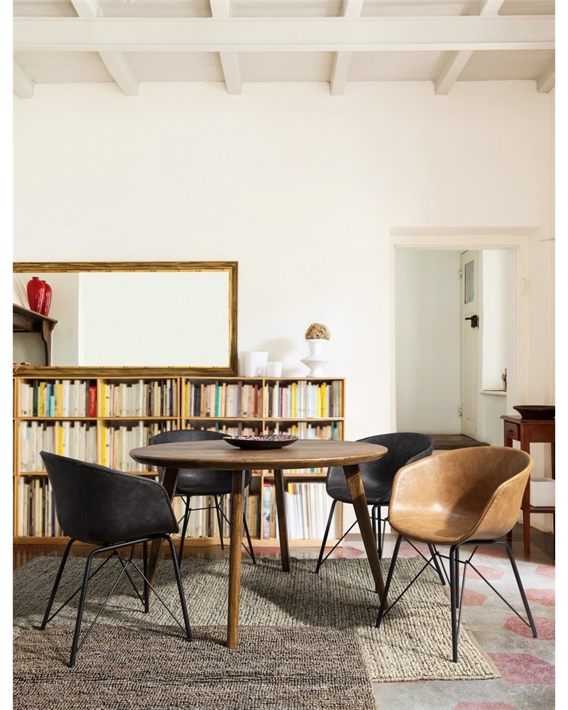 SILLA WARHOL PU ANTRACITA VINTAGE