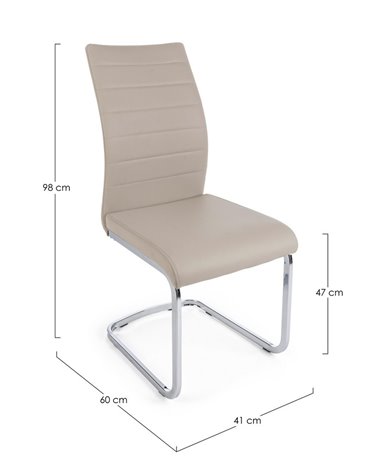 SILLA MYRA PU CAPPUCCINO