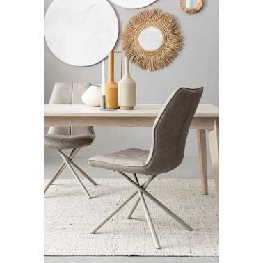 SILLA KEPLER PU GRIS PALOMA