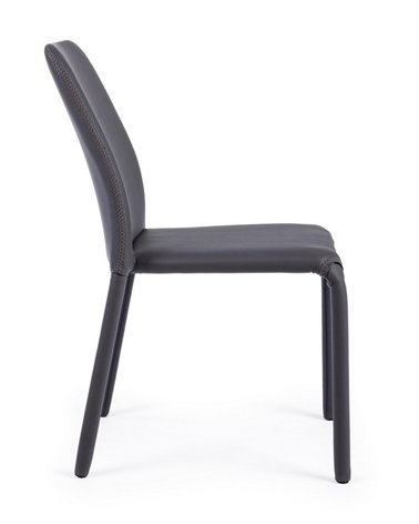 SILLA PATHOS PU GRIS