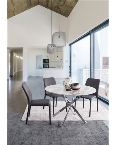 SILLA PATHOS PU GRIS