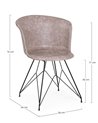 SILLA LOFT PU BEIGE VINT. ESTRUCT. NEGRO