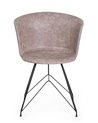 SILLA LOFT PU BEIGE VINT. ESTRUCT. NEGRO