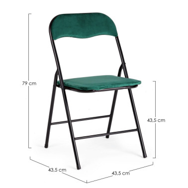 SILLA PLEG AMAL TERCIOPELO VERDE OSC