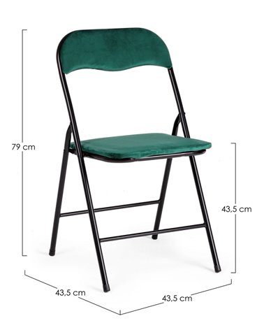 SILLA PLEG AMAL TERCIOPELO VERDE OSC