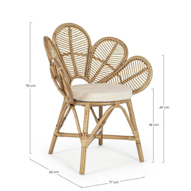 CHAIR C-BR C-COJ FLOWERS...