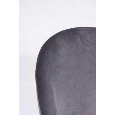 TABURETE BAR CARRY TERCIOPELO GRIS OSC