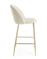TABURETE BAR CARRY TERCIOPELO BLANCO