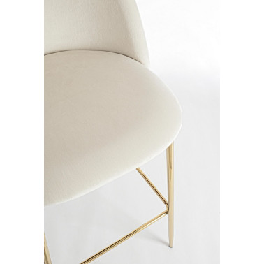 TABURETE BAR CARRY TERCIOPELO BLANCO