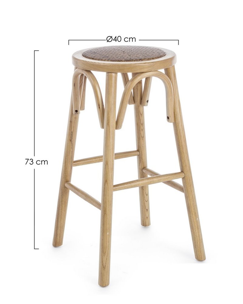 TABURETE BAR CIRCLE NATURAL