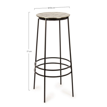 TABURETE BAR AMIRA ORO H77