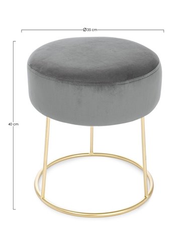 TABURETE CLARISSA GRIS D35