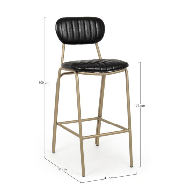 BAR STOOL ADDY BLACK