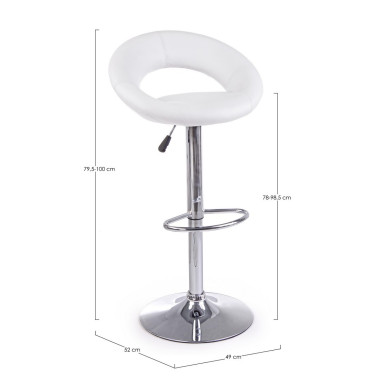 BAR STOOL CHEYENNE WHITE
