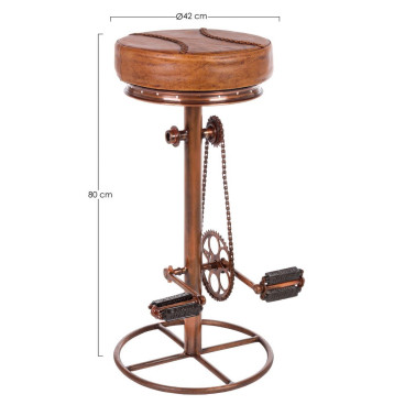 TABURETE BAR CYCLE COBRE H80