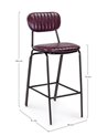 TABURETE BAR DEBBIE BORDEAUX VINTAGE