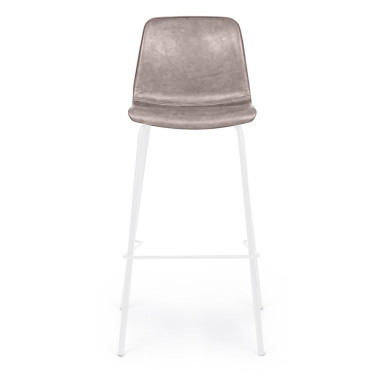 TABURETE BAR KYRA BLANCO PU BEIGE VINT.
