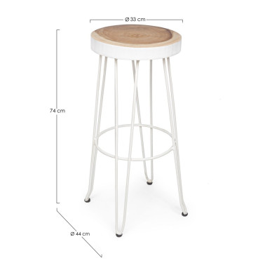 TABURETE BAR RAKEL BLANCO