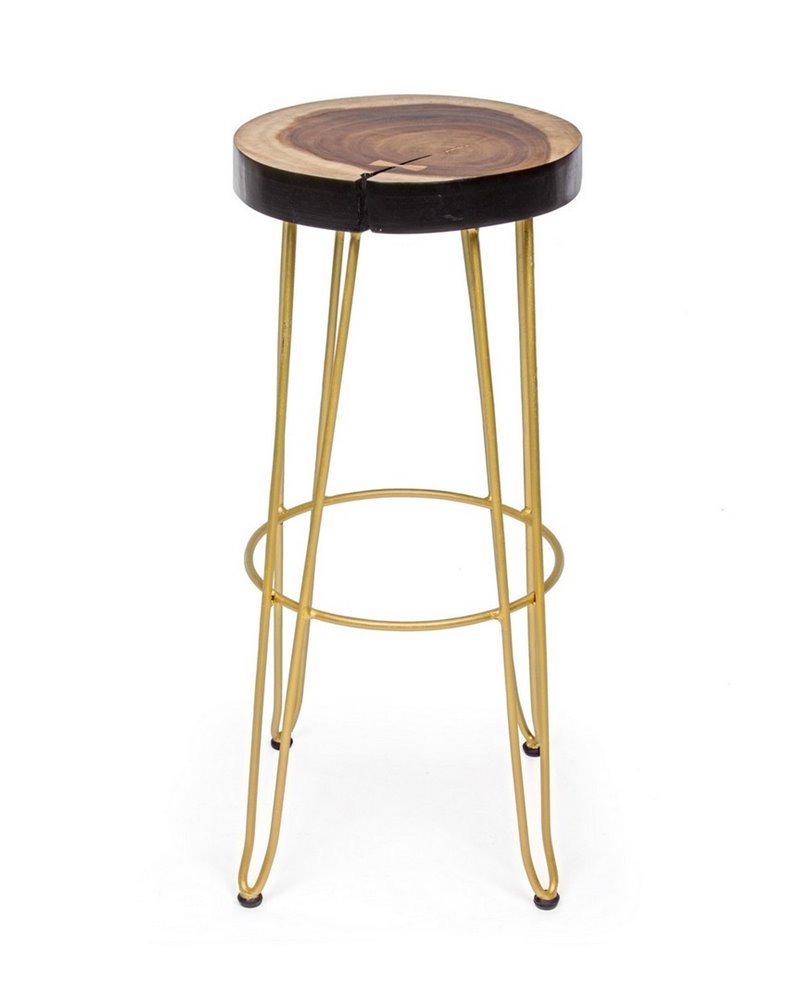 TABURETE BAR RAKEL ORO