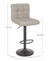 TABURETE GREYSON GRISO CLARO VINTAGE