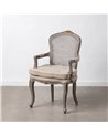 SILLÓN GRIS-BEIGE DM-MADERA SALÓN 58 X 52 X 98,50 CM REF.608023