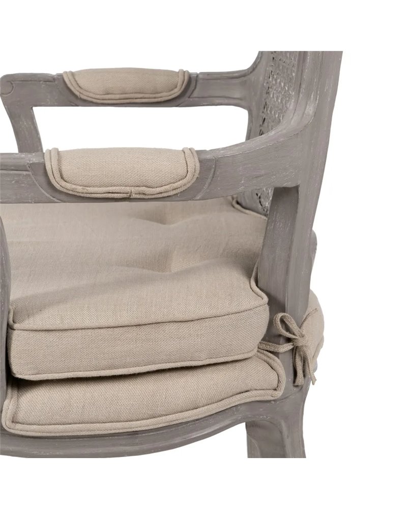 SILLÓN GRIS-BEIGE DM-MADERA SALÓN 58 X 52 X 98,50 CM REF.608023
