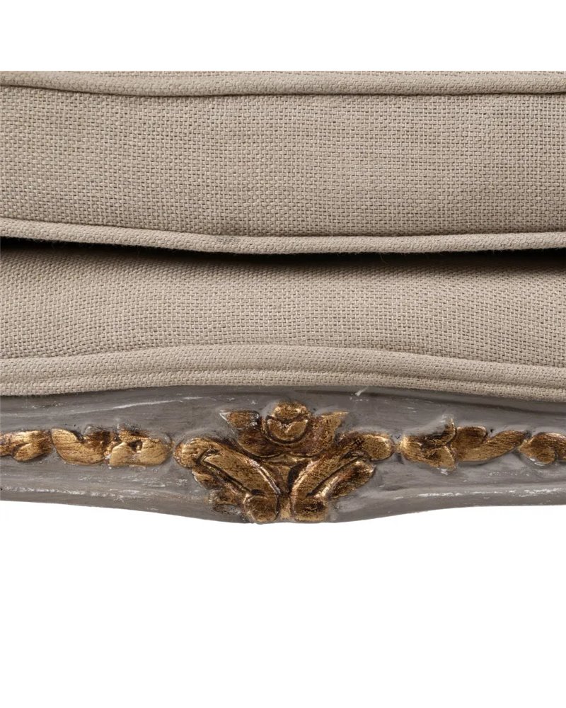SILLÓN GRIS-BEIGE DM-MADERA SALÓN 58 X 52 X 98,50 CM REF.608023