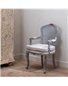 SILLÓN GRIS-BEIGE DM-MADERA SALÓN 58 X 52 X 98,50 CM REF.608023