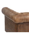 SOFÁ 3 PLAZAS MARRÓN PIEL SALÓN 206 X 85 X 74 CM REF.606276
