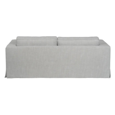 SOFÁ CURVO CREMA TEJIDO-MADERA SALÓN 230 X 135 X 75 CM REF.608346