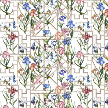 Fretwork Garden Azur FCL7070-01
