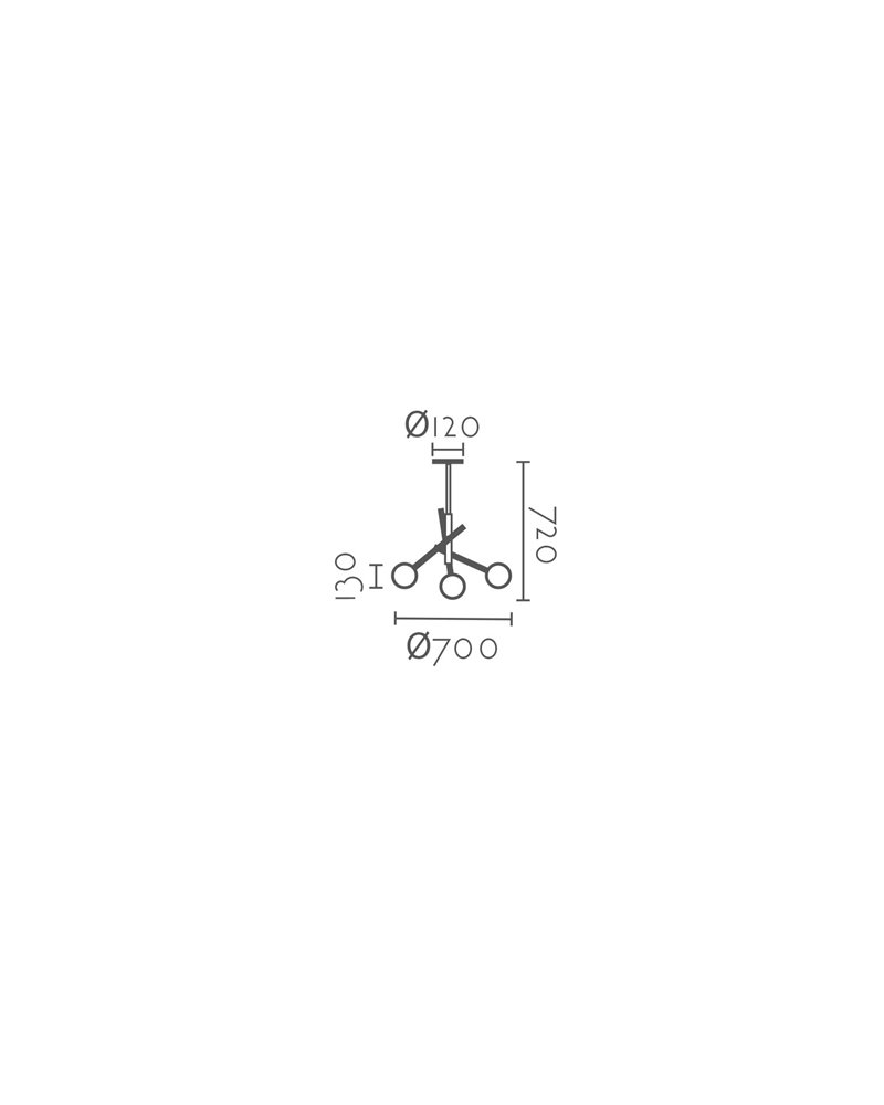 LAMPARA DE TECHO REF.-MD3222-BK