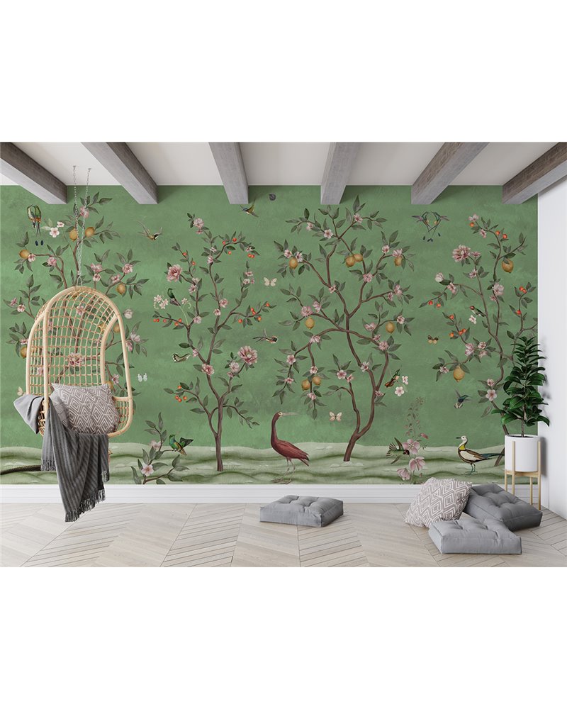 Lemon Tree Chinoiserie - Green