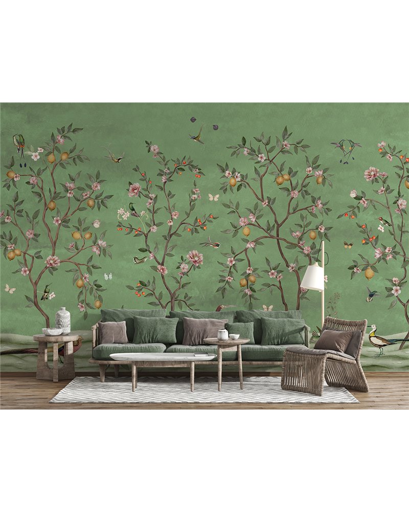 Lemon Tree Chinoiserie - Green