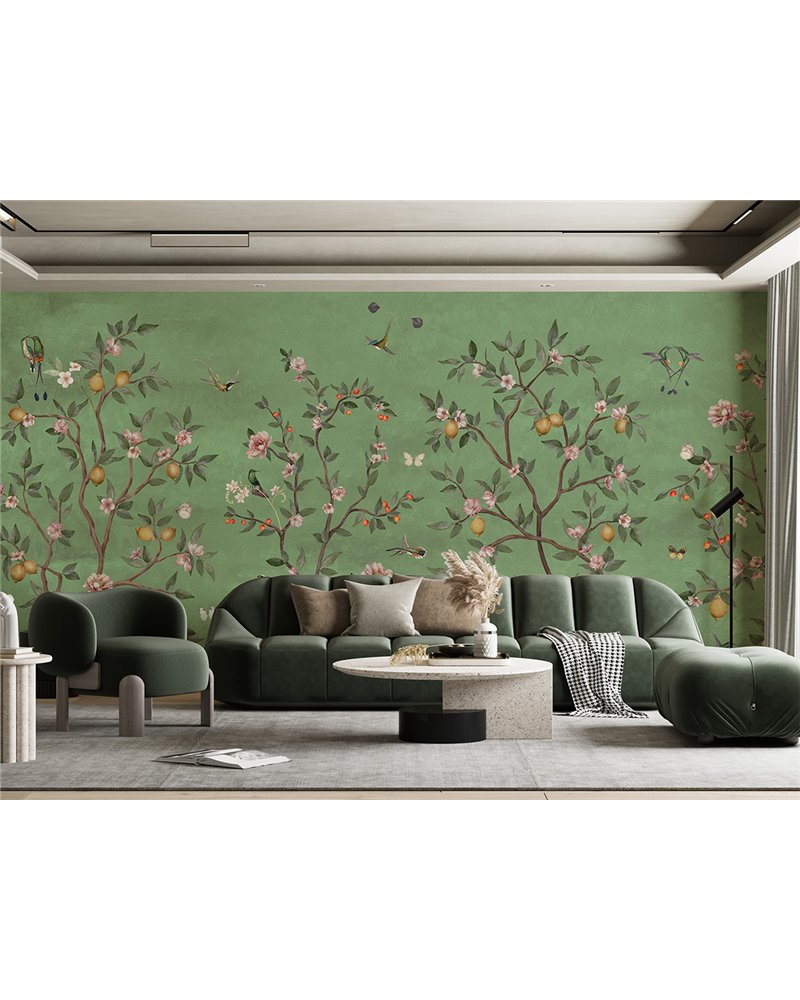 Lemon Tree Chinoiserie - Green