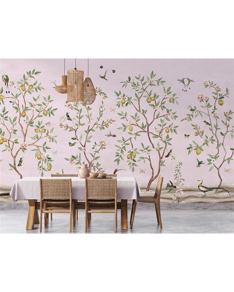 Lemon Tree Chinoiserie - Pink